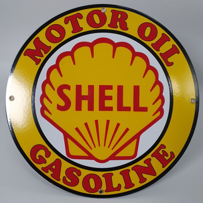 Plaque émaillée plate Shell