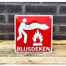 Blusdeken - Branddeken emaille bord