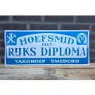 60x25 cm. Hoefsmid met Rijks Diploma