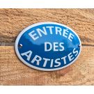 Entrée des Artistes plaque 11,5 x 8 cm