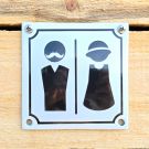 Plaque email Homme et Femme