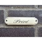 Privé Plaque Émaillée Classique avec Nom