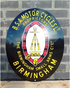 BSA motor cycles plaque émaillée