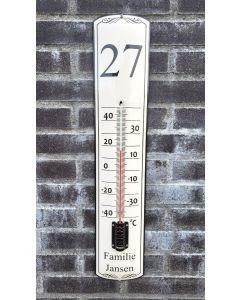 Thermomètre, plaque émaillée. Bon état. 98,5 x 32 cm B…
