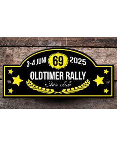 Bouclier de rallye en émail de qualité supérieure