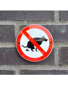 Signe d'interdiction de caca de chien