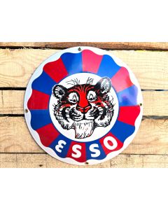 Esso Tiger vintage - plaque émaillée