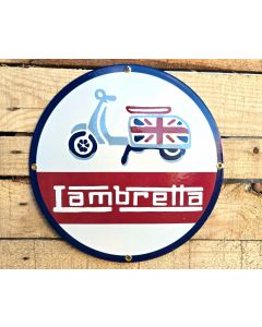 Lambretta - Vintage Plaque Émaillée