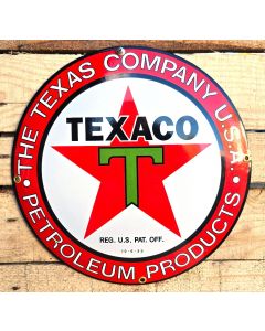 Texaco petroleum products - Plaque Émaillée