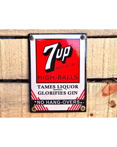 7up high-balls plaque émaillée