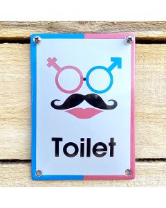 Plaque emaile toilet Neutre du genre